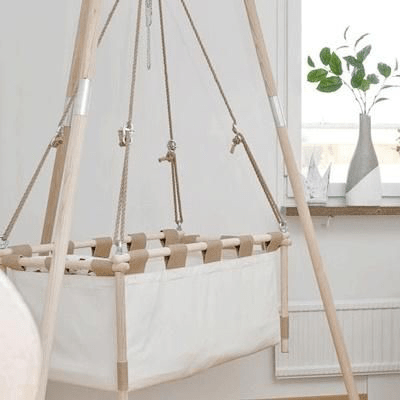 Sorbus Baby Crib Cradle, Hanging Bassinet and Portable Swing, , Off White 