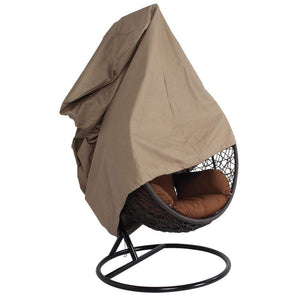 Chair Swings Add Patio Cover Hanging Wicker Egg Swing Chair