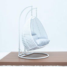 Load image into Gallery viewer, Chair Swings Double Hanging Swing Chair in White Wicker