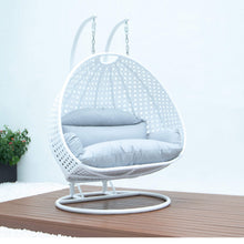 Load image into Gallery viewer, Chair Swings Double Hanging Swing Chair in White Wicker