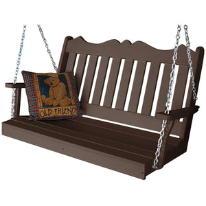 The Eden English Poly Porch Swing - Nested Porch Swings