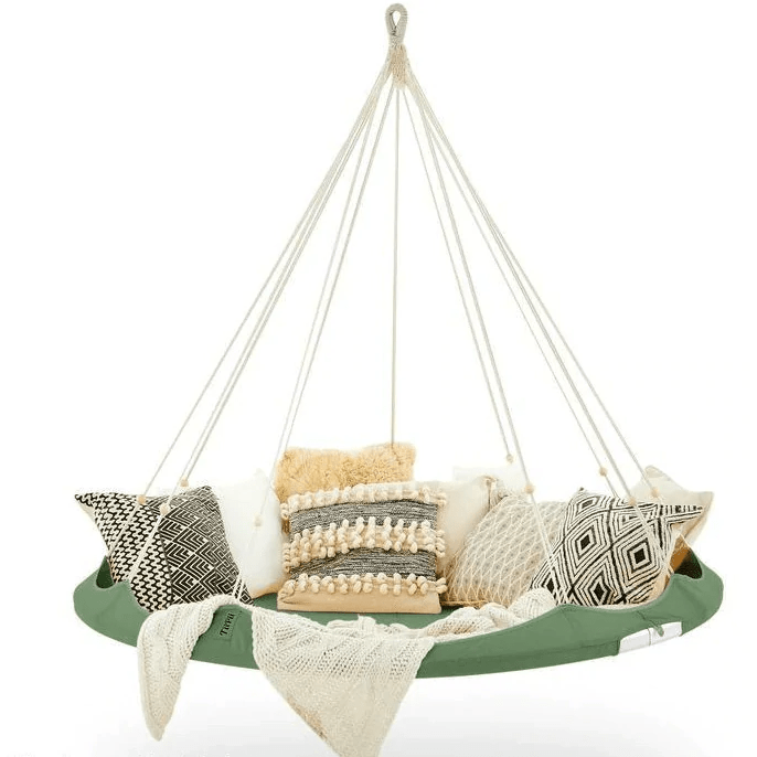 Hanging Bed Classic Medium TiiPii Bed Hanging Daybed in Olive