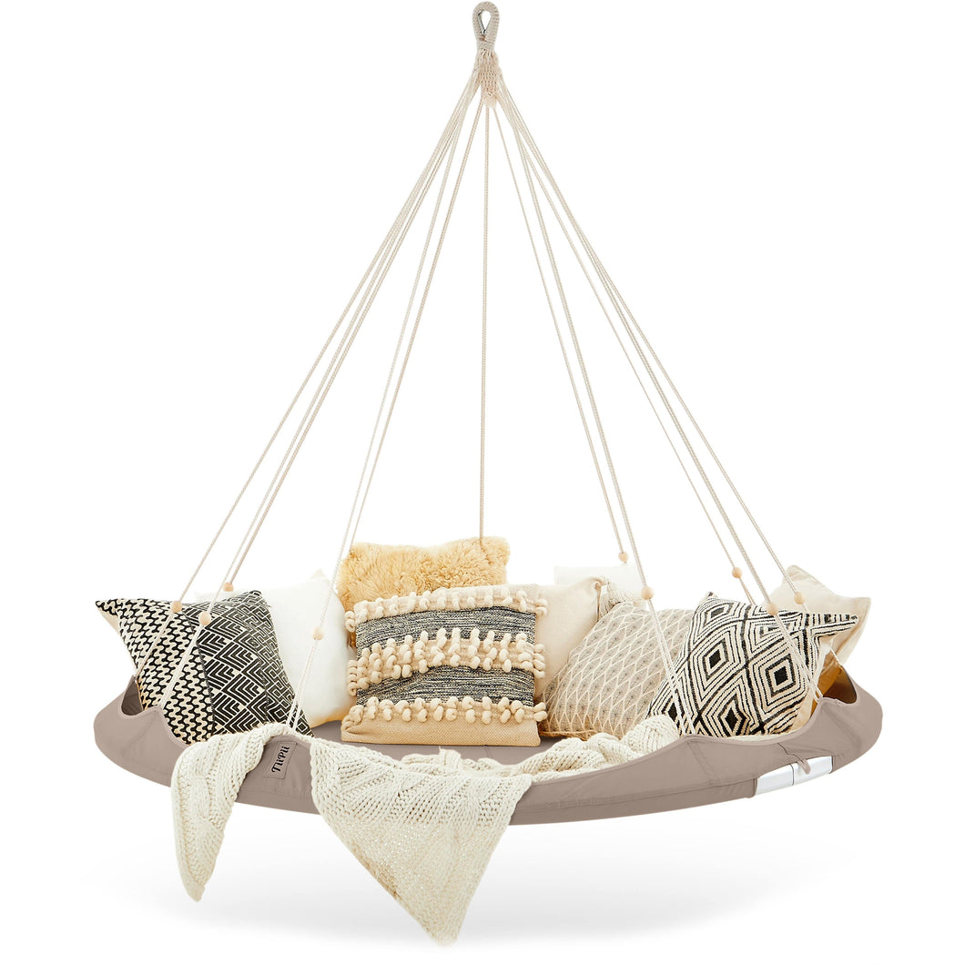 Hanging Bed Classic Medium TiiPii Bed Hanging Daybed in Taupe