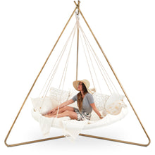 Load image into Gallery viewer, Hanging Bed Classic Medium TiiPii Bed Hanging Daybed with Deluxe Bronze Stand