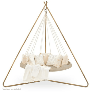 Hanging Bed Large Deluxe Outdoor TiiPii Bed Hanging Daybed in Sand