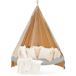 Hanging Bed Large Deluxe Outdoor TiiPii Bed Hanging Daybed in Seagull