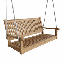 Load image into Gallery viewer, 48&quot; Straight Teak Swing Bench - Nested Porch Swings