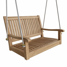 Load image into Gallery viewer, Classic 36&quot; Straight Teak Swing Bench - Nested Porch Swings
