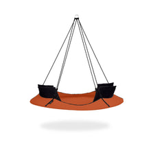 Load image into Gallery viewer, Porch Swings Hangout Pod Round Hammock Swing in Cream and Black