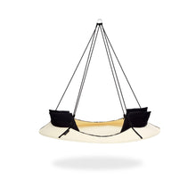 Load image into Gallery viewer, Porch Swings Hangout Pod Round Hammock Swing in Cream and Black