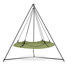 Load image into Gallery viewer, Porch Swings Hangout Pod Round Hammock Swing &amp; Stand Set in Sage