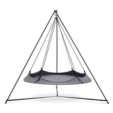 Load image into Gallery viewer, Porch Swings Hangout Pod Round Hammock Swing with Stand and Mosquito Net Set in Gray