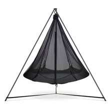 Load image into Gallery viewer, Porch Swings Hangout Pod Round Hammock Swing with Stand and Mosquito Net Set in Gray