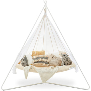 Porch Swings Large / Natural White Classic TiiPii Bed Large with Classic Stand